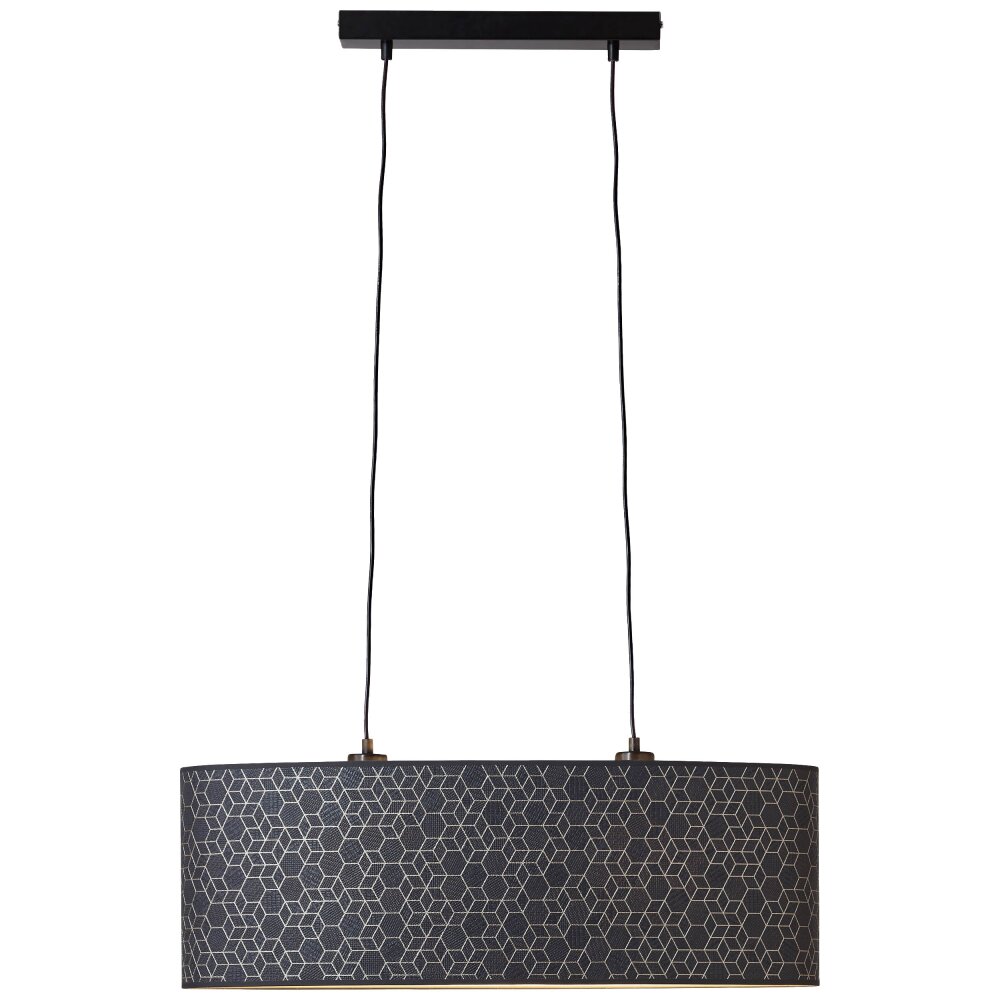 Suspension Brilliant Galance Noir, 2 lumières main product photo