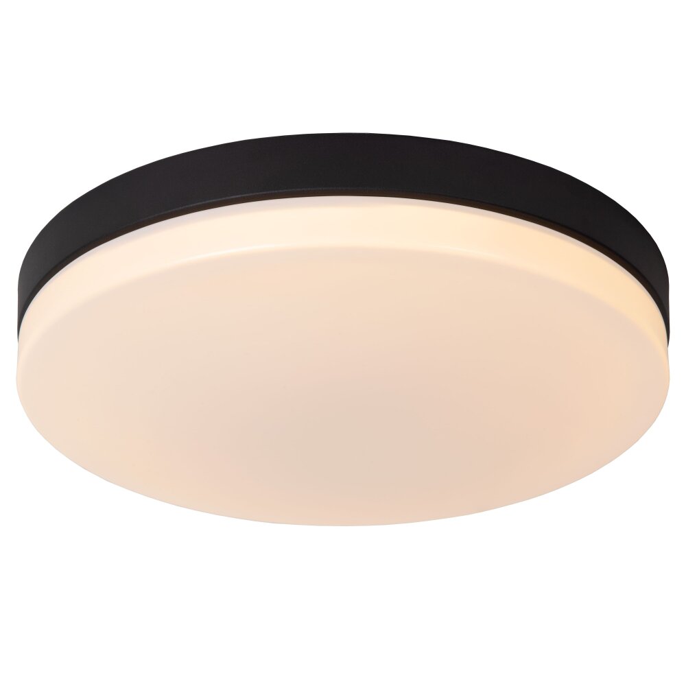 Plafonnier Lucide BISKIT LED Noir, 1 lumière, Détecteur de mouvement main product photo