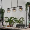Suspension Gastor Clair, Fumé, 3 lumières