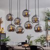 Suspension - Verre Koyoto Chrome, Fumé, 8 lumières