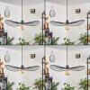 Suspension Cacor Noir, 1 lumière