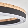 Plafonnier Cascada LED Brun, Couleur bois, Noir, 1 lumière