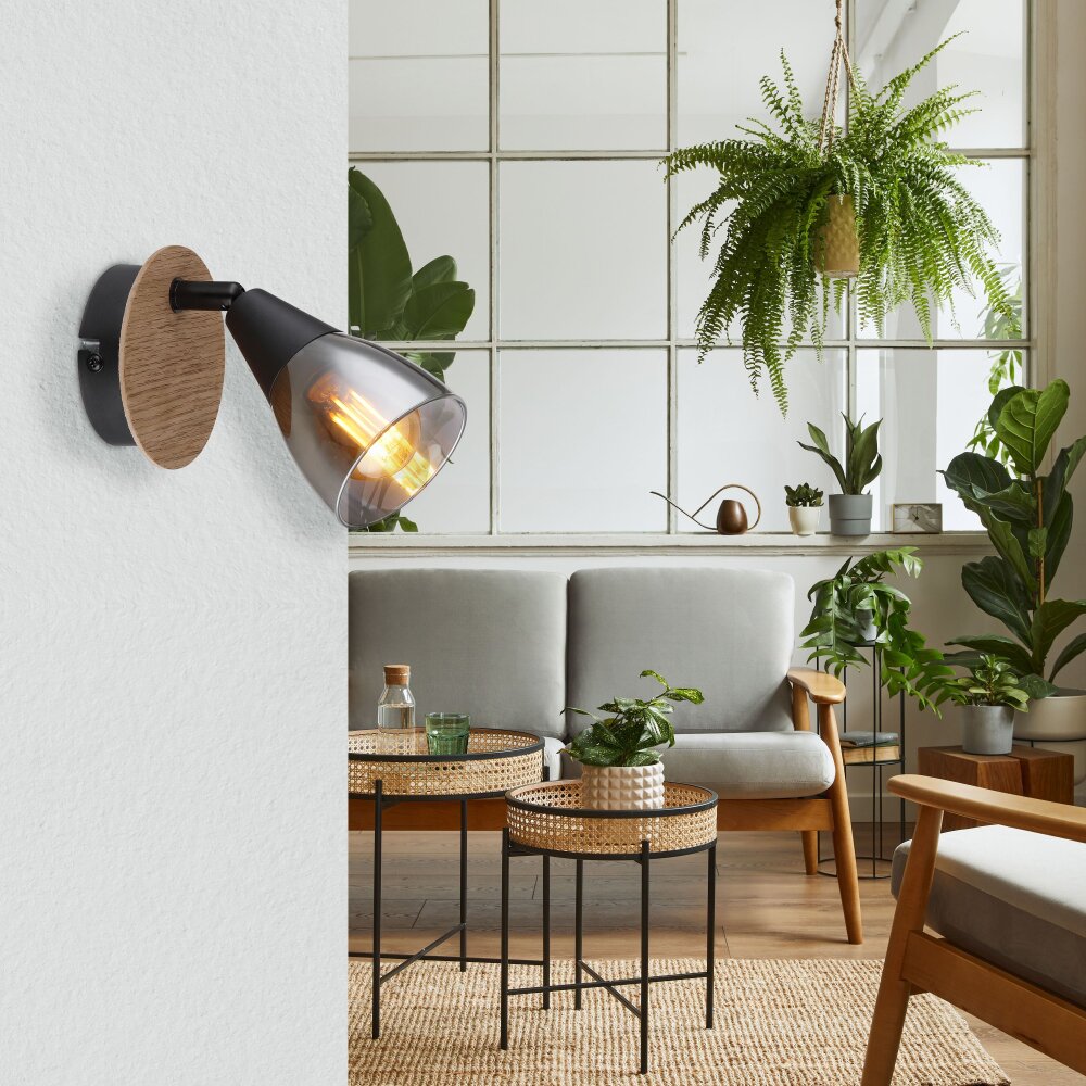 Applique murale Globo MUBBY Noir, 1 lumière main product photo
