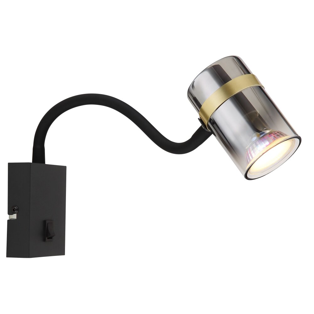 Applique murale Globo TRABBY Noir, 1 lumière main product photo