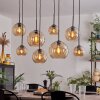 Suspension - Verre Koyoto Ambre, 8 lumières