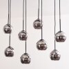 Suspension - Verre Koyoto Chrome, Fumé, 8 lumières