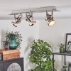 Plafonnier Yometchen LED Nickel mat, 3 lumières