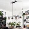 Suspension - Verre Gastor Chrome, Clair, Fumé, 4 lumières
