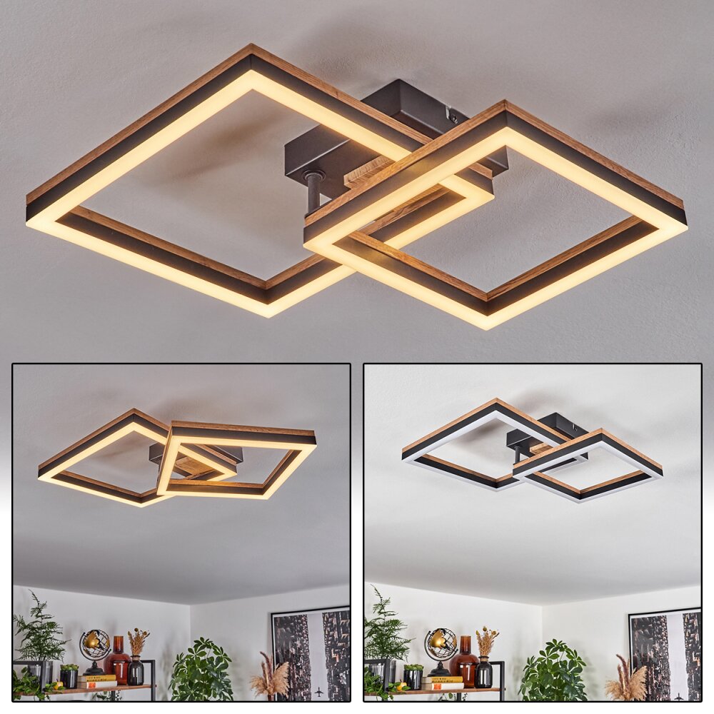 Plafonnier Cascada LED Brun, Couleur bois, Noir, 1 lumière main product photo
