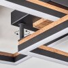 Plafonnier Cascada LED Brun, Couleur bois, Noir, 1 lumière