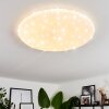 Plafonnier Benifla LED Blanc, 1 lumière, Télécommandes