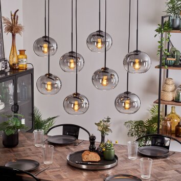Suspension - Verre Apedo Clair, Fumé, 8 lumières Suspension - Verre Apedo Clair, Fumé, 8 lumières