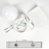 Applique murale d'extérieur Wimmis Blanc, 1 lumière