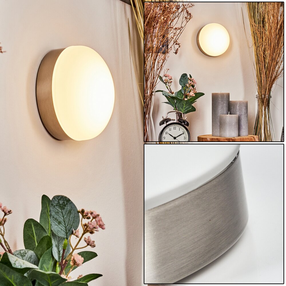 Applique murale Hutton LED Nickel mat, 1 lumière main product photo
