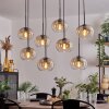 Suspension - Verre Apedo Ambre, Clair, 8 lumières