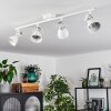 Plafonnier Salinas LED Blanc, 4 lumières