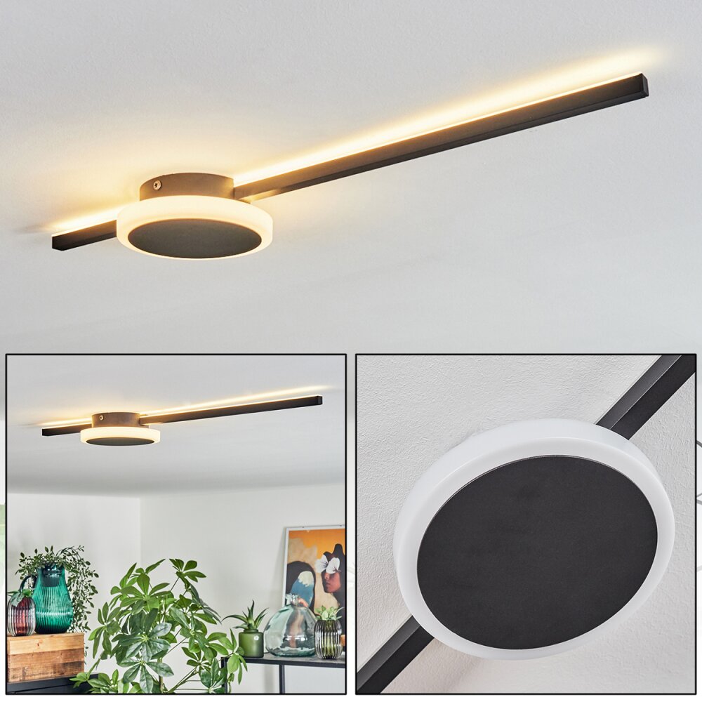 Plafonnier Amdal LED Noir, 2 lumières main product photo