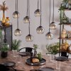 Suspension Koyoto Clair, Fumé, 8 lumières