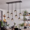 Suspension Koyoto Clair, Fumé, 8 lumières