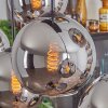 Suspension - Verre Koyoto Chrome, Fumé, 8 lumières