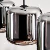 Suspension - Verre Lauden Chrome, Fumé, 3 lumières