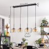 Suspension - Verre Apedo Ambre, Clair, 4 lumières