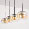 Suspension - Verre Apedo Ambre, Clair, 4 lumières