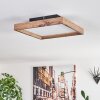 Plafonnier Longvic LED Brun, Couleur bois, Noir, 1 lumière