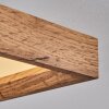 Plafonnier Longvic LED Brun, Couleur bois, Noir, 1 lumière