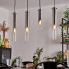 Suspension Caimitte Clair, Fumé, 4 lumières