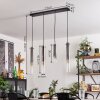 Suspension Caimitte Clair, Fumé, 4 lumières