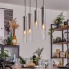 Suspension Caimitte Clair, Fumé, 4 lumières