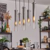 Suspension Caimitte Clair, Fumé, 5 lumières
