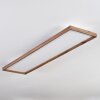 Plafonnier Longvic LED Couleur bois, Noir, 1 lumière, Télécommandes