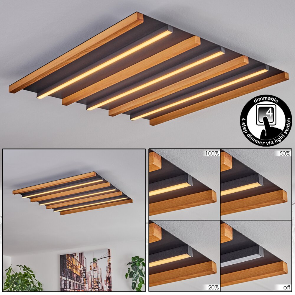 Plafonnier Favorina LED Écru, Noir, 1 lumière main product photo
