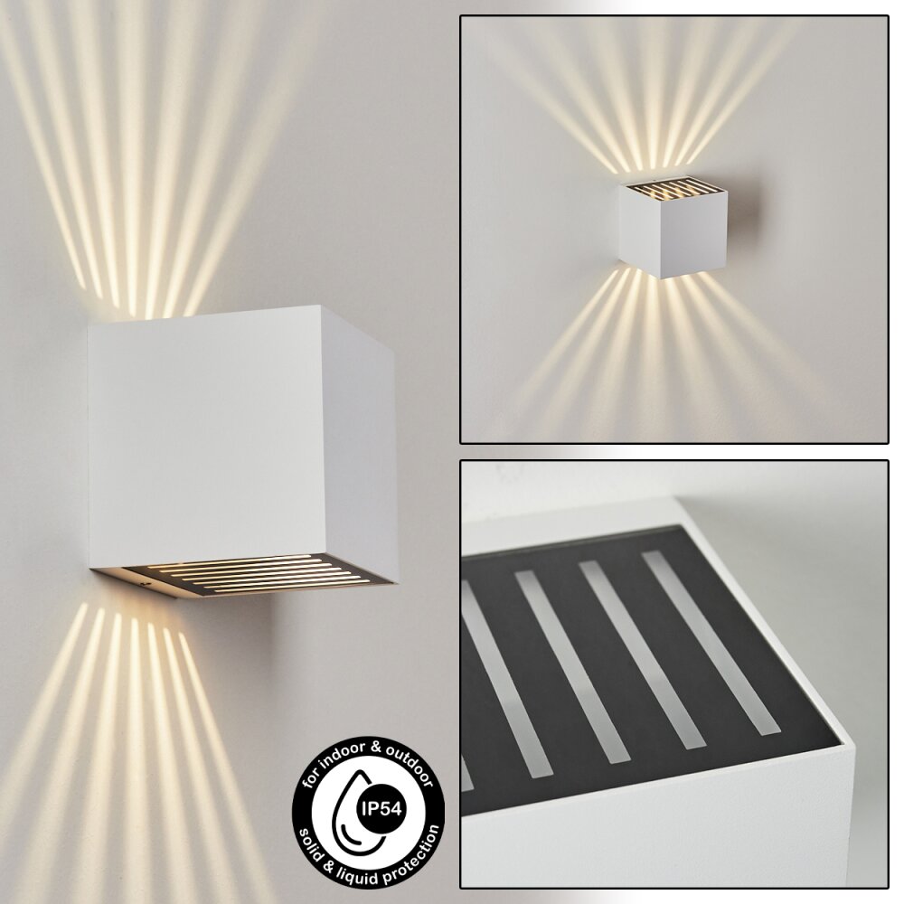 Applique murale d'extérieur Barrero LED Blanc, 1 lumière main product photo