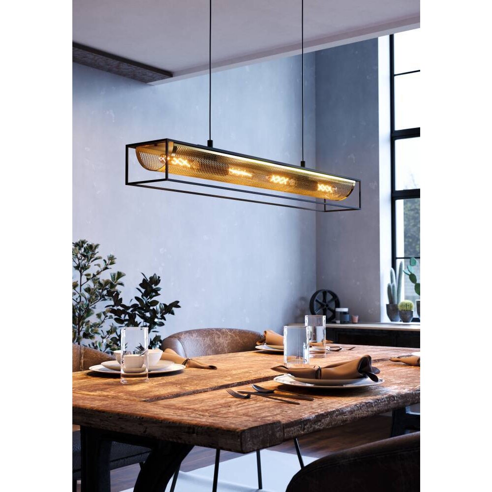 Suspension Eglo NOHALES Noir, 4 lumières main product photo