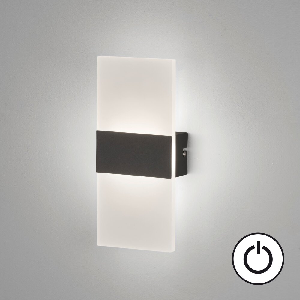 Applique murale Fischer & Honsel Foder LED Noir, 1 lumière main product photo
