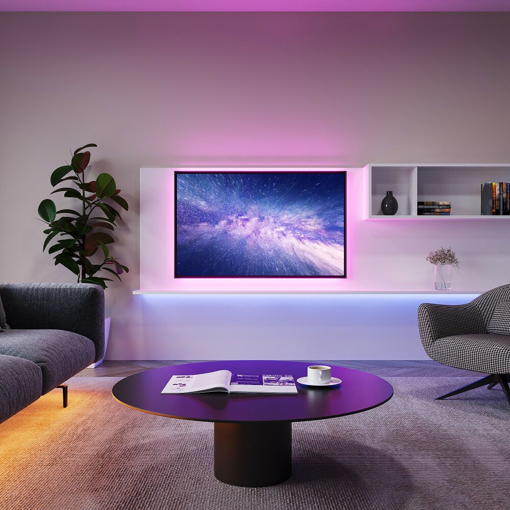 Bande LED Reality RACER Noir, 1 lumière, Télécommandes, Changeur de couleurs main product photo