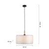 Suspension Leuchten-Direkt GREEN SOFIE Écru, Noir, 1 lumière