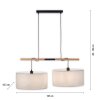 JUST LIGHT GERDA SOFIE Suspension Écru, Noir, 2 lumières