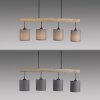 JUST LIGHT GERDA TRIBU Suspension Écru, Noir, 4 lumières