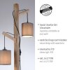 Lampadaire Leuchten-Direkt GREEN TRIBU Écru, Noir, 2 lumières