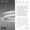 Suspension Paul Neuhaus PURE E-LOOP LED Argenté, 2 lumières, Télécommandes