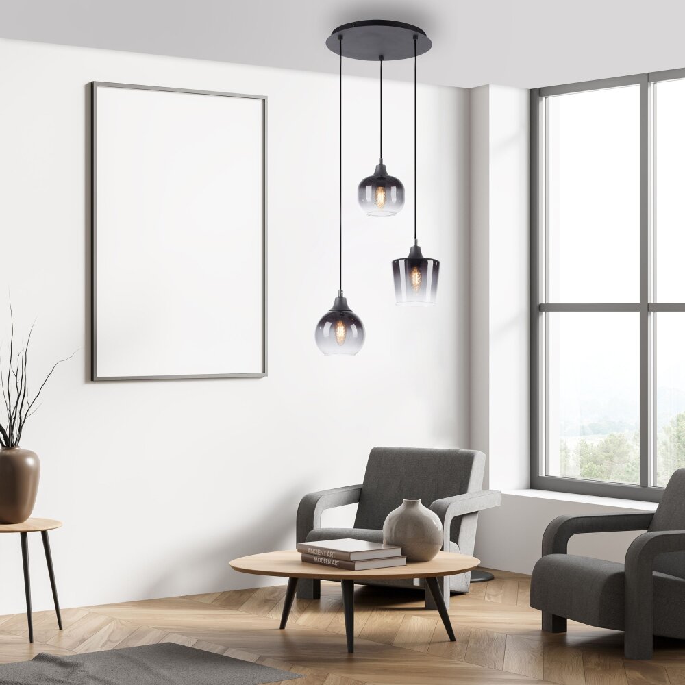 Suspension Leuchten-Direkt ZEA Noir, 3 lumières main product photo