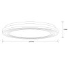 Plafonnier Brilliant Kobana LED Blanc, 1 lumière, Télécommandes