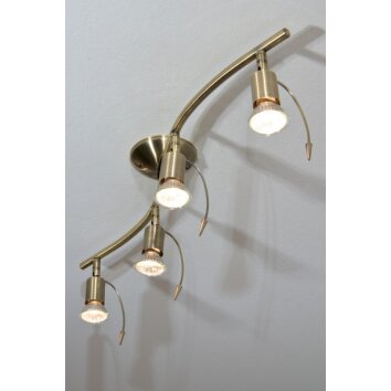 Spot de plafond Eglo Or, Laiton, Blanc