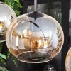 Suspension - Verre Apedo Ambre, 5 lumières