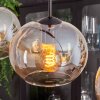 Suspension - Verre Apedo Ambre, 5 lumières