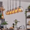 Suspension - Verre Apedo Ambre, 5 lumières